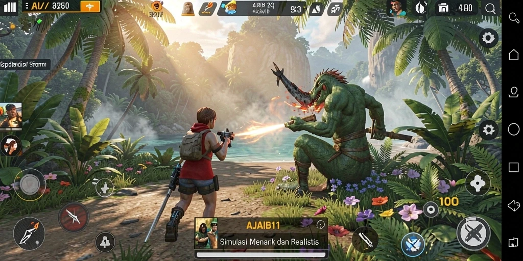 Tampilan gameplay AJAIB11 dengan simulasi yang realistis dan mendetail.