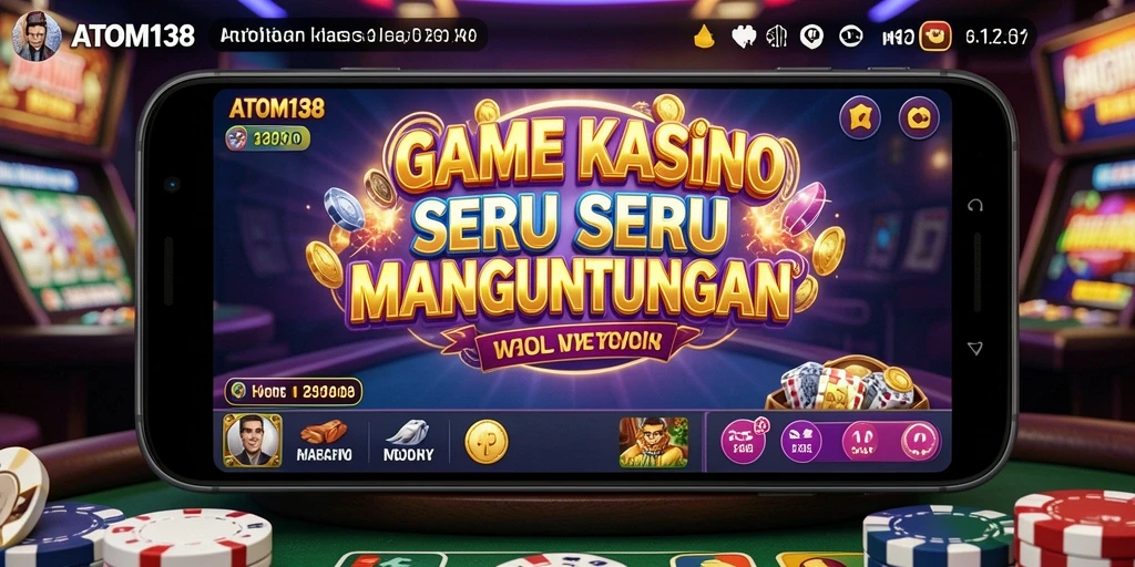 Tampilan gameplay seru di ATOM138 dengan grafis kasino menawan.