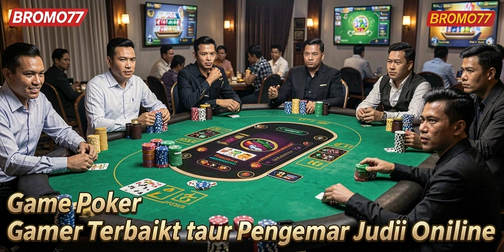 Screenshot BROMO77 menampilkan gameplay Poker yang seru dan interaktif.