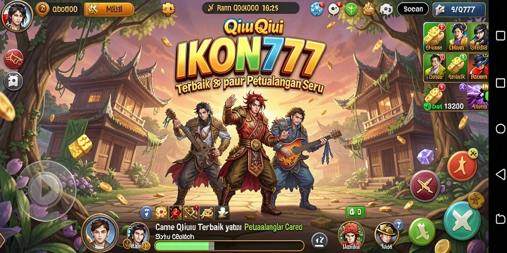Tangkapan layar gameplay QiuQiu yang mengasyikkan di IKON777.