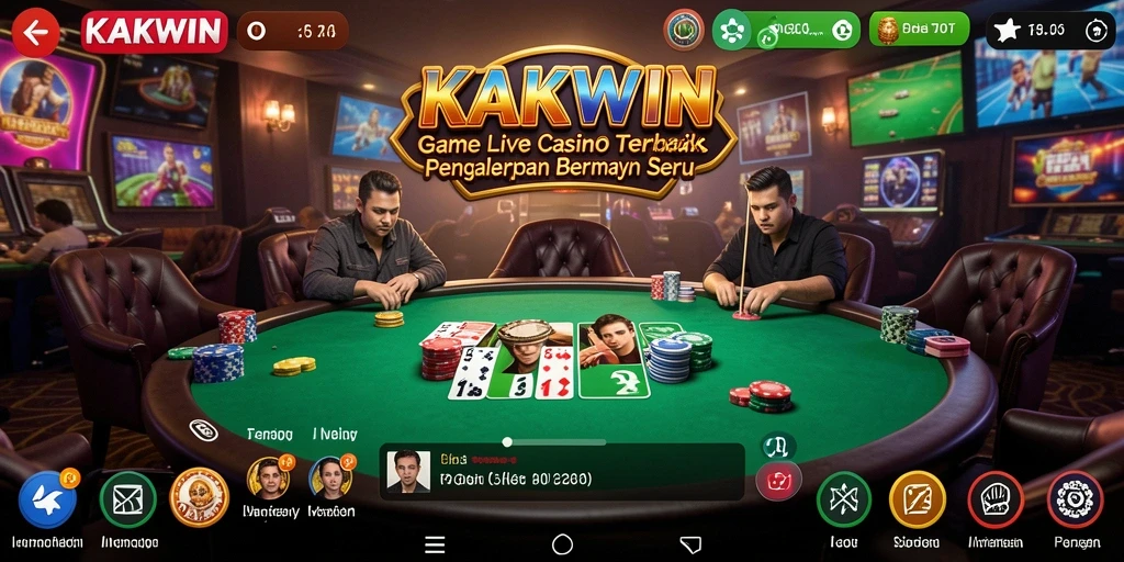 Tampilan gameplay KAKWIN yang menarik dan interaktif dalam Live Casino.