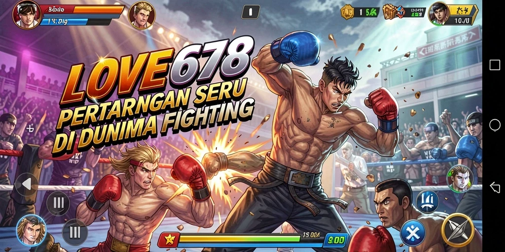 Tampilan gameplay LOVE678 yang penuh aksi dalam pertarungan seru.