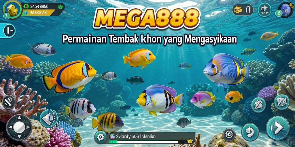 Tampilan aktivitas seru dalam game Tembak Ikan MEGA888.