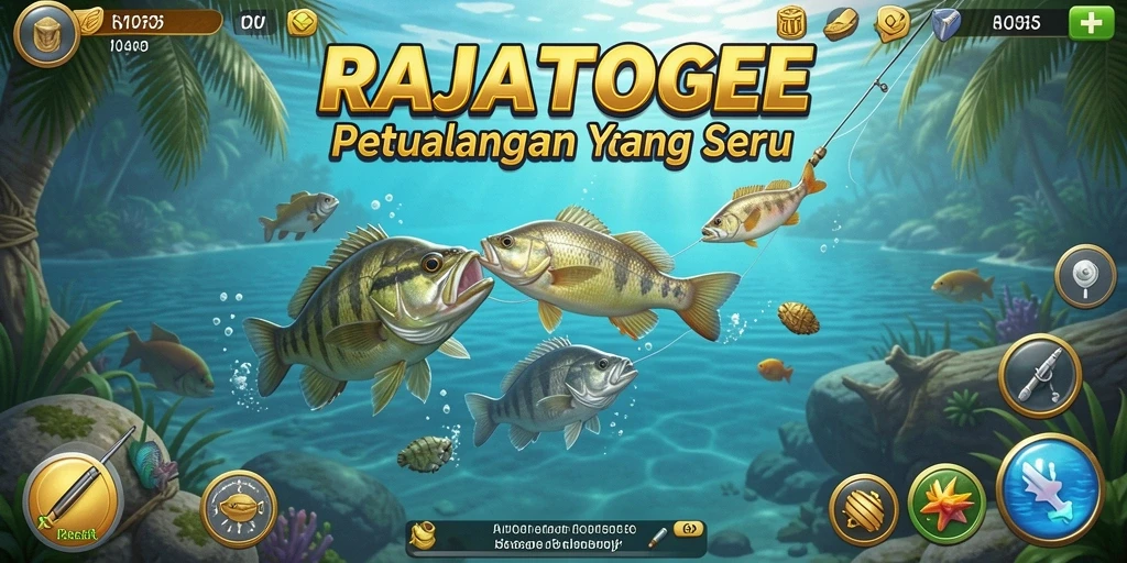 Screenshot gameplay RAJATOGEL menampilkan pengalaman memancing yang seru.