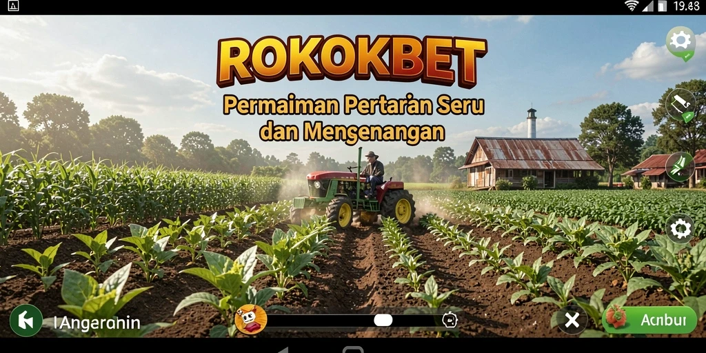 Gameplay menarik ROKOKBET dengan elemen pertanian yang menyenangkan.