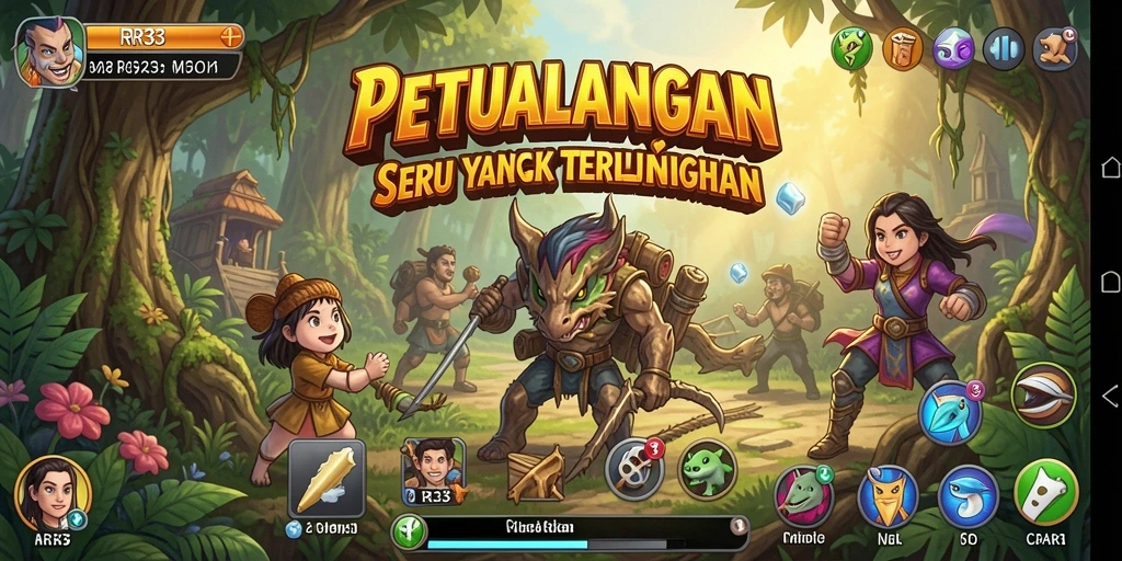 Screenshot menampilkan aksi permainan petualangan yang mendebarkan.