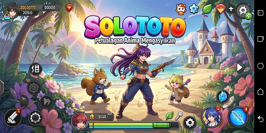 Tampilan gameplay seru dalam petualangan game Anime.