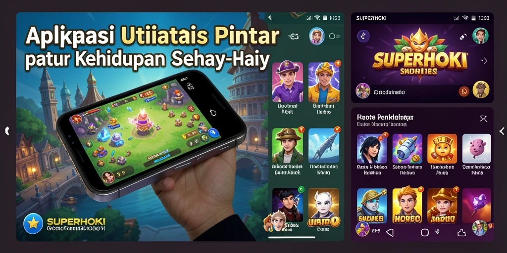 Screenshot SUPERHOKI menampilkan antarmuka pengguna yang intuitif dan fitur-fitur utilitas utama.