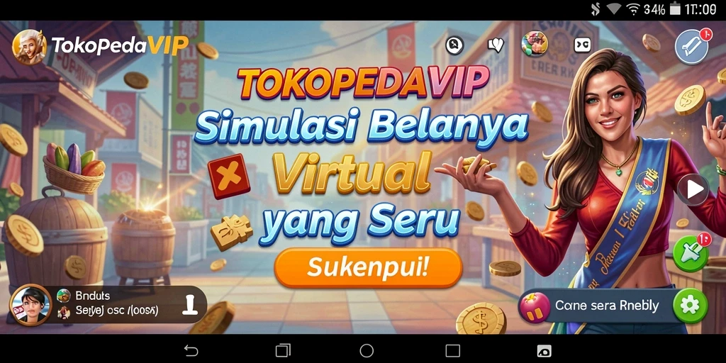 Gameplay menarik dengan pengalaman berbelanja virtual.