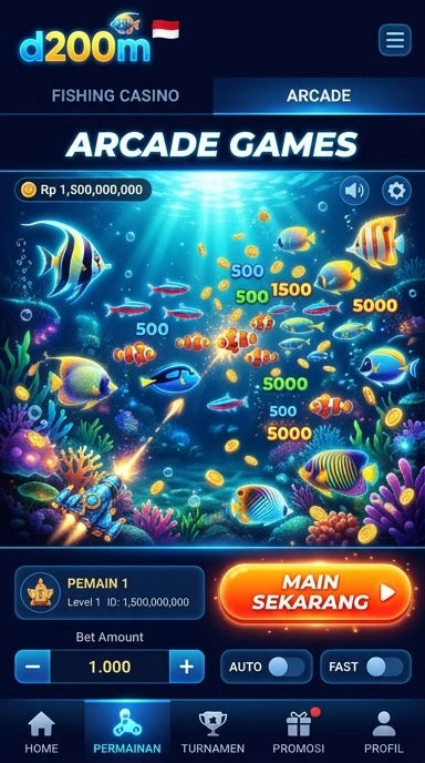 Tampilan antarmuka d200m yang sederhana dan menarik.
